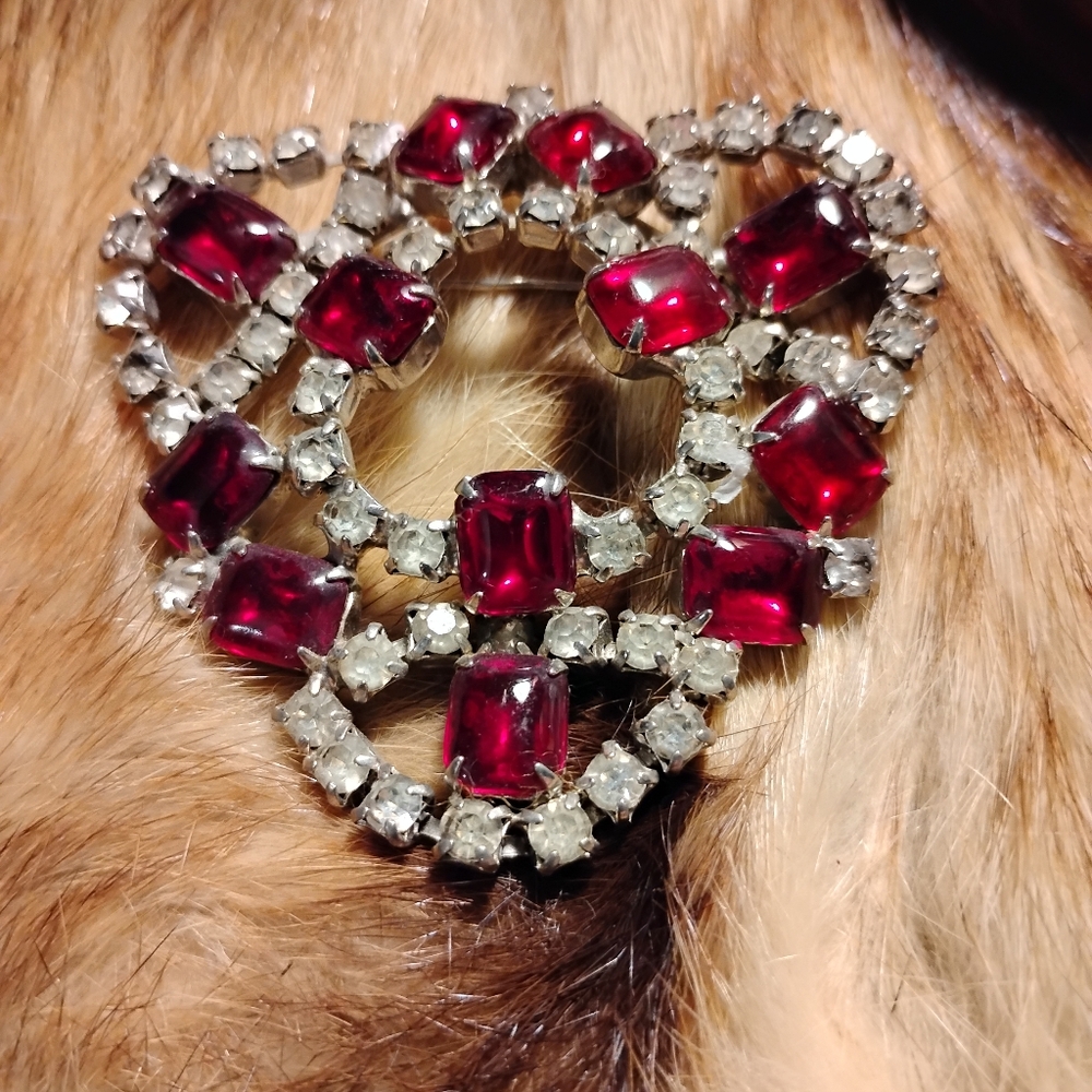 Large Rhinestone Brooch